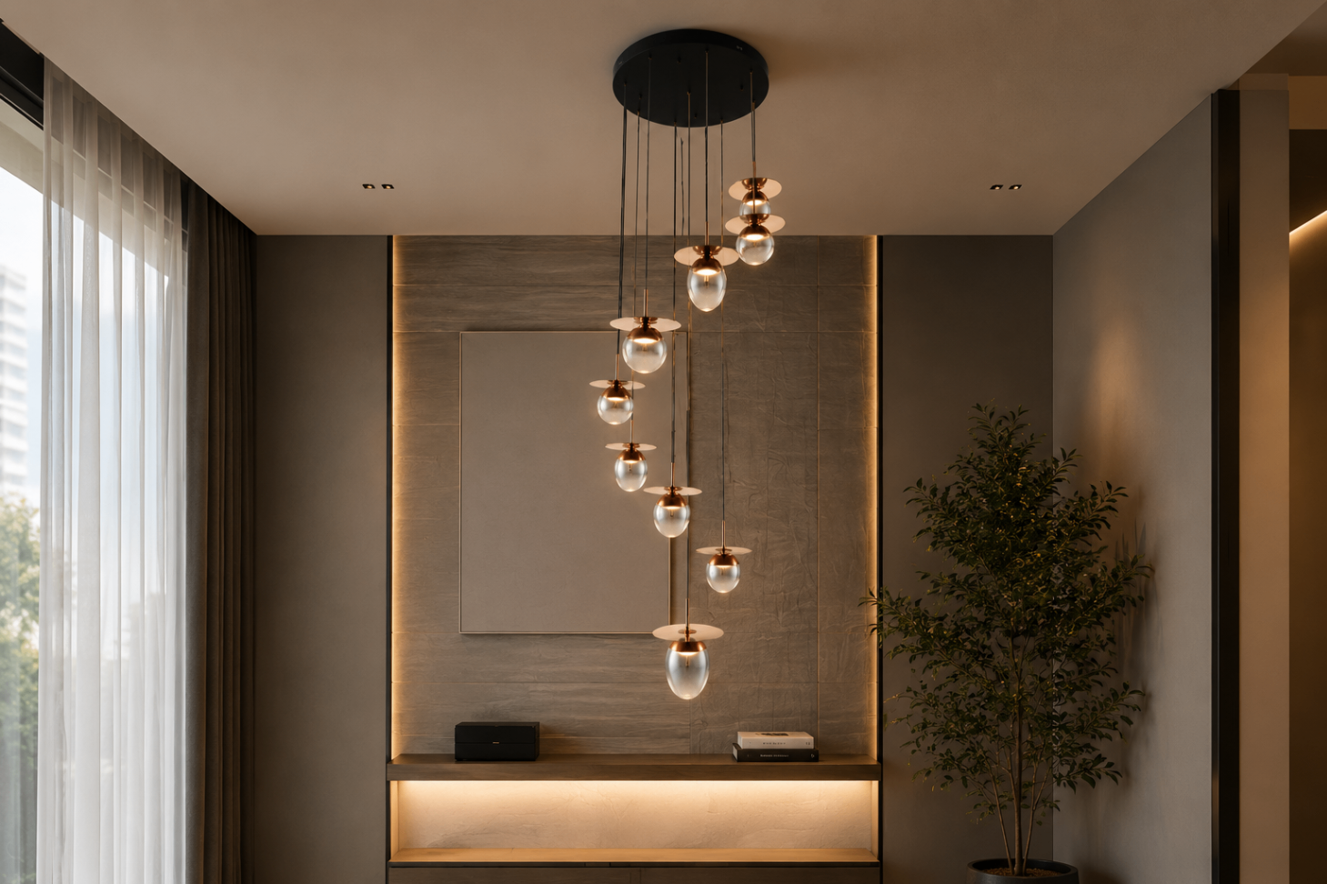 Premium luxury lighting showroom by LightDekho